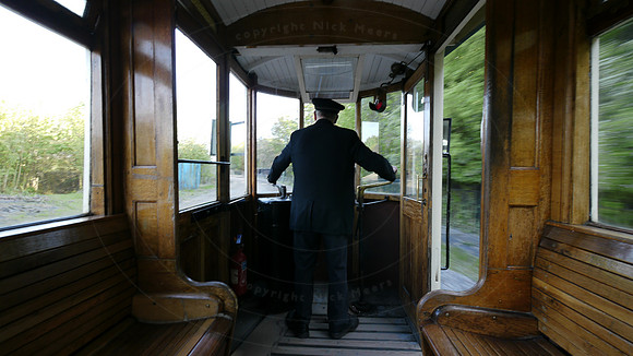 Mike Dunn, driver of the Tram, at the Black Country Living Museu