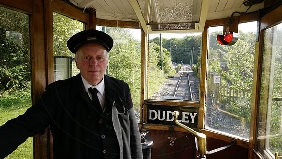 Mike Dunn, driver of the Tram, at the Black Country Living Museu