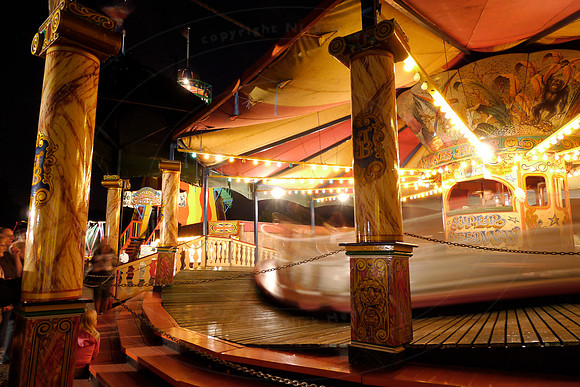 The Fairground at night, at the Black Country Living Museum, Dud