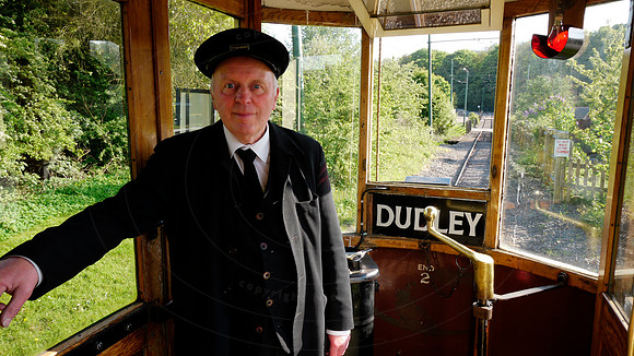 Mike Dunn, driver of the Tram, at the Black Country Living Museu